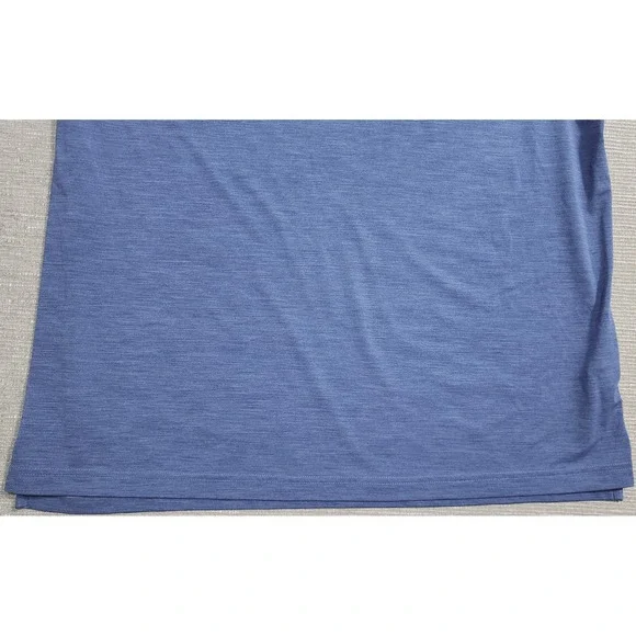 Nautica Mens XL Blue Heathered Wicking Performance Short Sleeve Polo Shirt - Picture 8 of 12